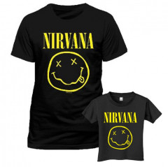  Duo Rockset con camiseta para papá de Nirvana y camiseta para niños de Nirvana