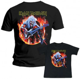 Duo Rockset con camiseta para papá de Iron Maiden y camiseta para niños de Iron Maiden