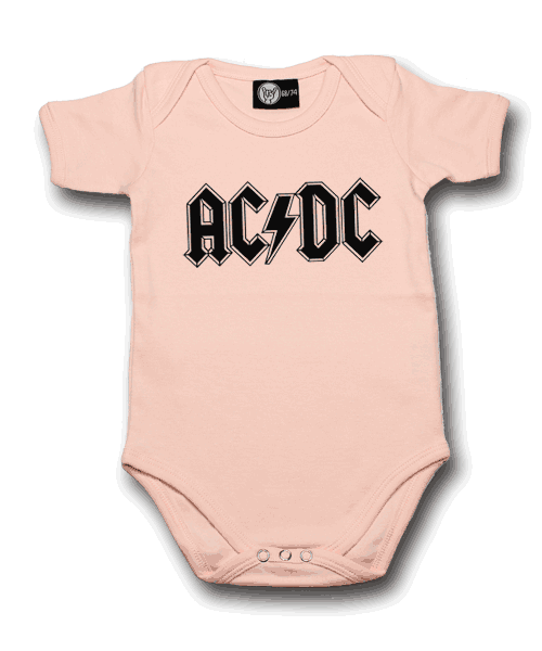 Body Bebé AC/DC Logo Pink