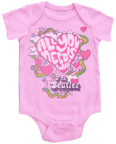 Body Bebé Beatles All You Need Is Love Pink
