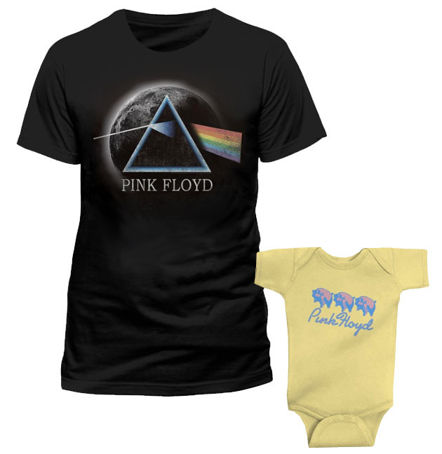 Duo Rockset con camiseta para papá de Pink Floyd y body para bebé de Pink Floyd
