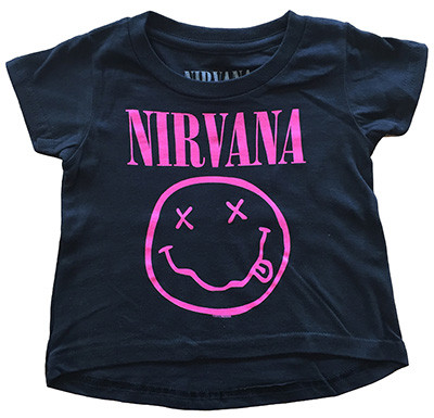 Camiseta Nirvana Smiley Pink para bebé 