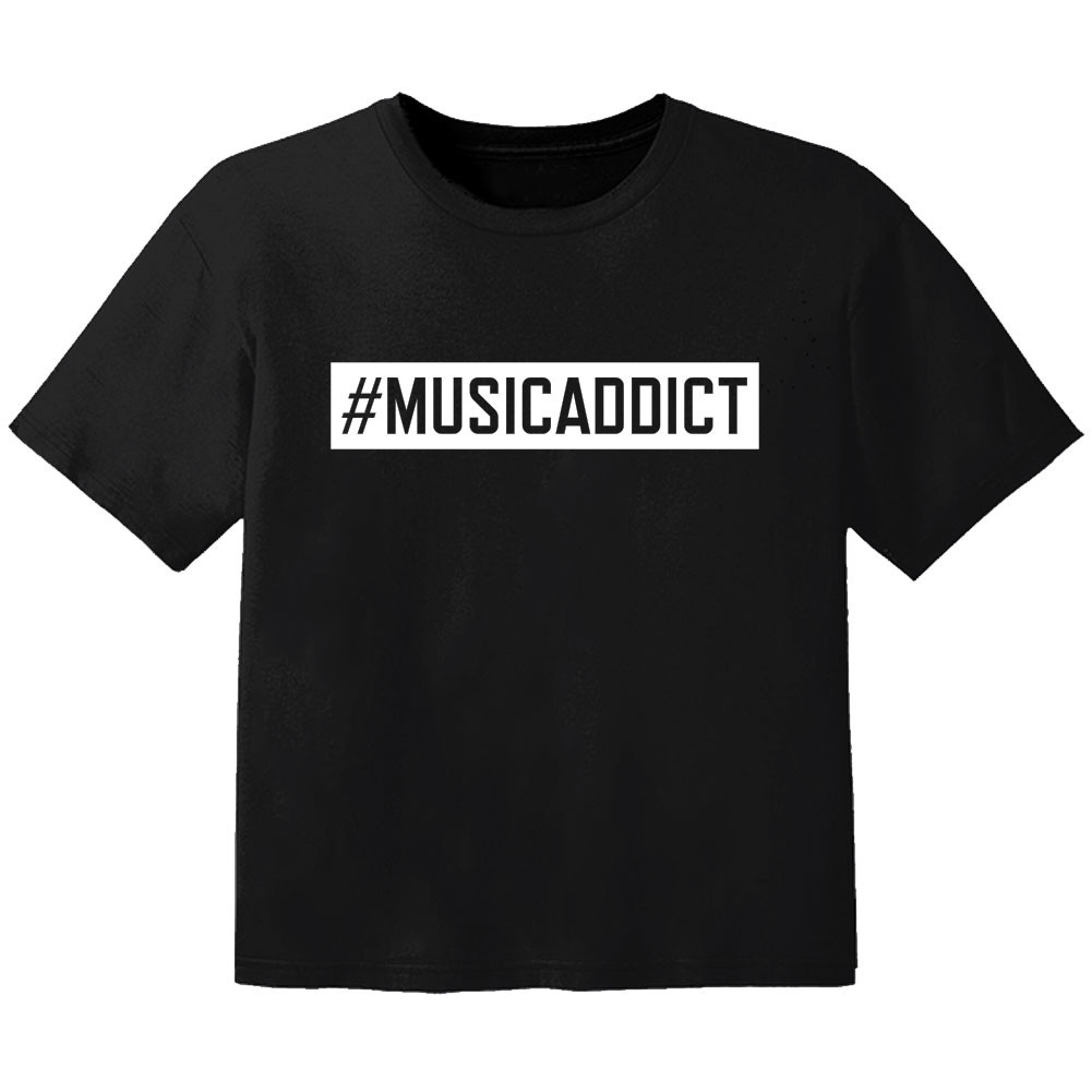 Camiseta Cool para bebé #musicaddict