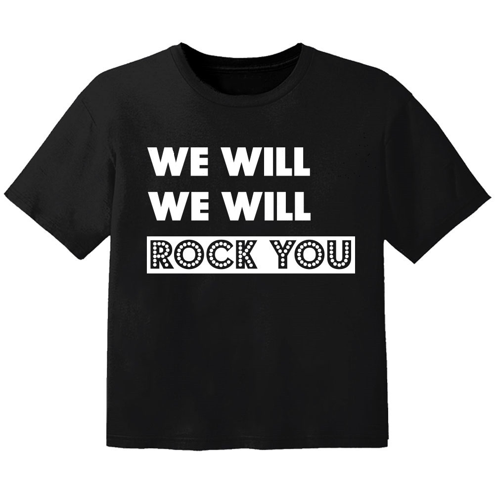 Camiseta Rock para niños we will we will rock you