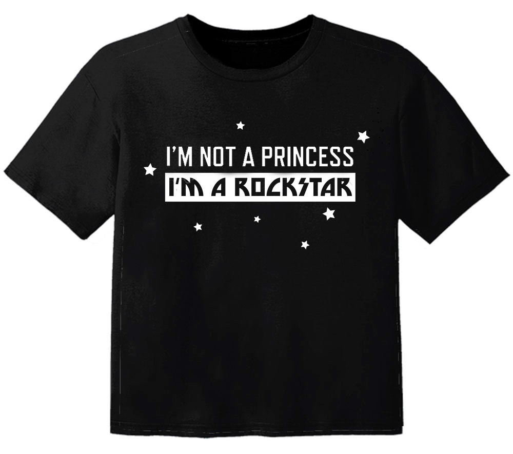Camiseta rock para niños im not a princess im a rockstar