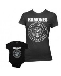 Duo Rockset con camiseta para mamá de Ramones y body para bebé de Ramones