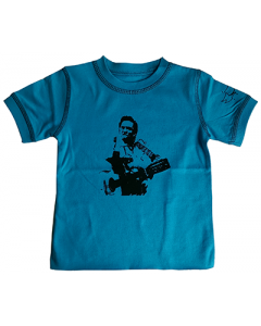 Camiseta Johnny Cash eco vintage blue para niños 