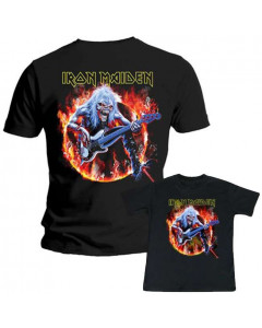 Duo Rockset con camiseta para papá de Iron Maiden y camiseta para niños de Iron Maiden