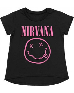 Camiseta Nirvana Smiley Pink para niños