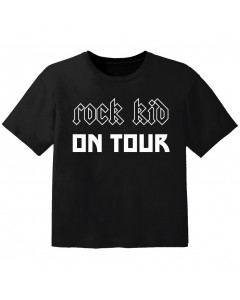 Camiseta Rock para bebé Rock kid on tour
