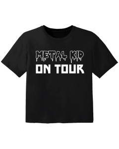 Camiseta Rock para niños Metal kid on tour