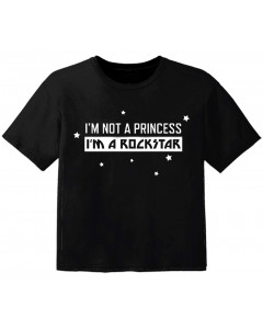 Camiseta Rock para niños im not a princess im a Rockstar